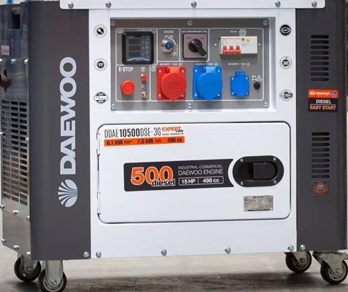 Ģenerātors "Daewoo DDAE10500DSE-3G Diesel 8.1kVA 7,3kW trīs fāzu, ar starteri